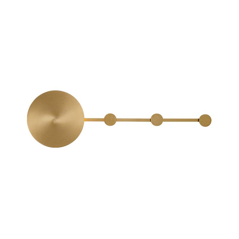 1-Light Round Sconce Light Fixture Modern Metal Wall Light for Hallway