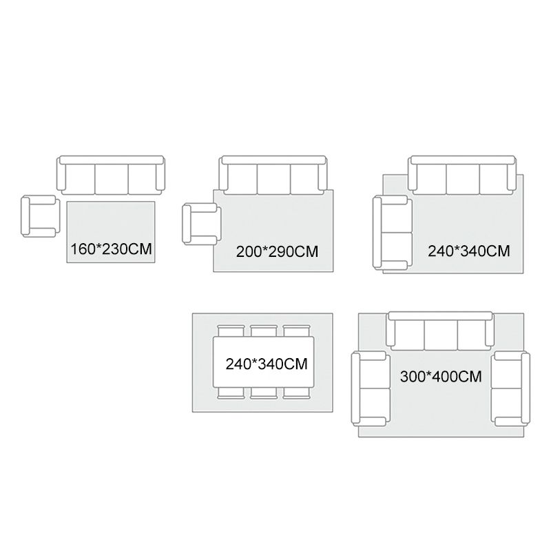 Fancy Grey Stripe Print Rug Polyester Modern Area Rug Easy Care Area Carpet for Living Room