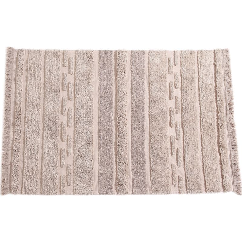 Multicolored Stripe Rug Cotton Western Area Rug Washable Stain-Resistant Easy Care Carpet for Bedroom