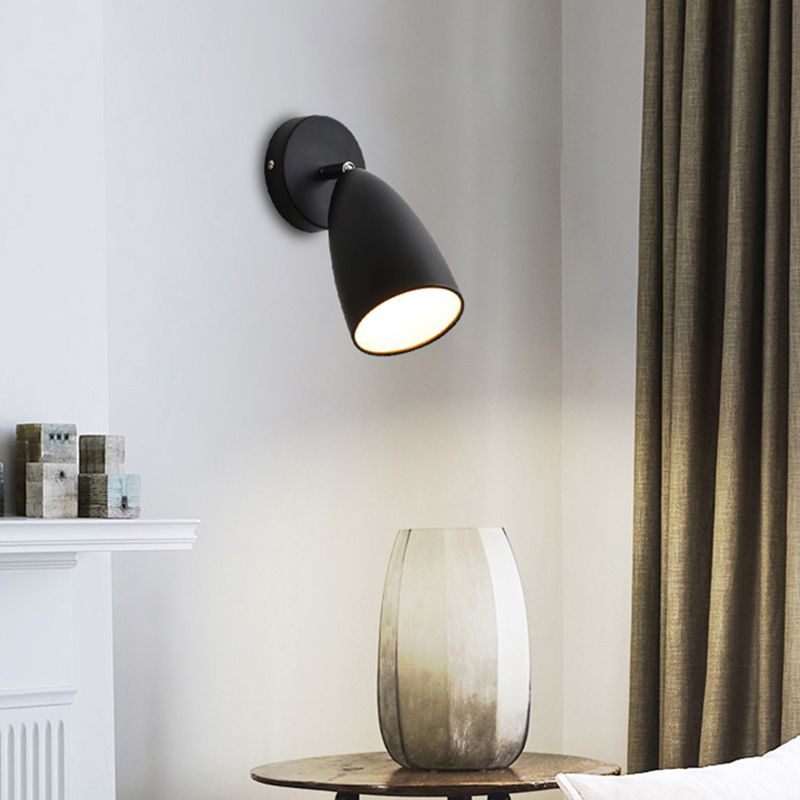 Metal Shade Wall Light Nordic Single Light Adjustable Wall Sconce for Living Room