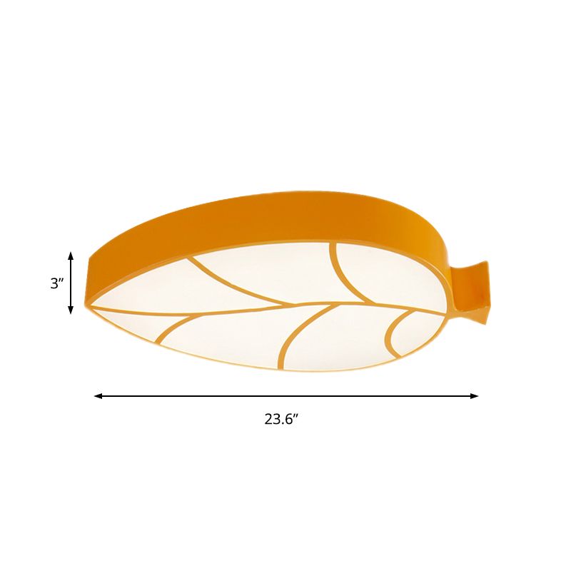 Bladvormige LED Flush Mount Licht Cartoon Acryl Metaal Plafond Lamp voor Kid Slaapkamer