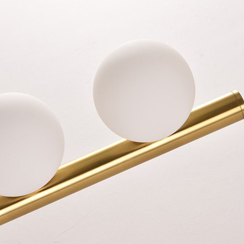 Nordic Style Vanity Light Ball Shape Vanity Lamp with Glass Shade for Shower Room