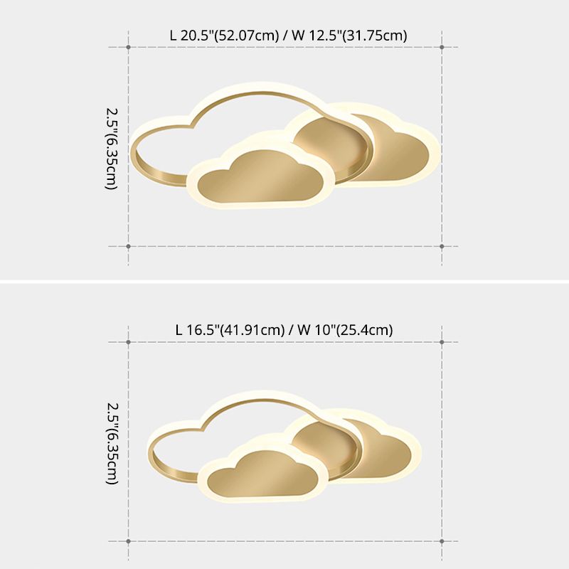 Cloud Flush Mount Light Fixtures 1 Light Acrylic Contemporary Ceiling Lights Flush Mount