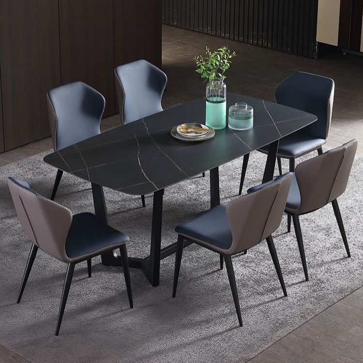 Industrial Rectangle Furniture Trestle Base Dining Site Table for Dining Room