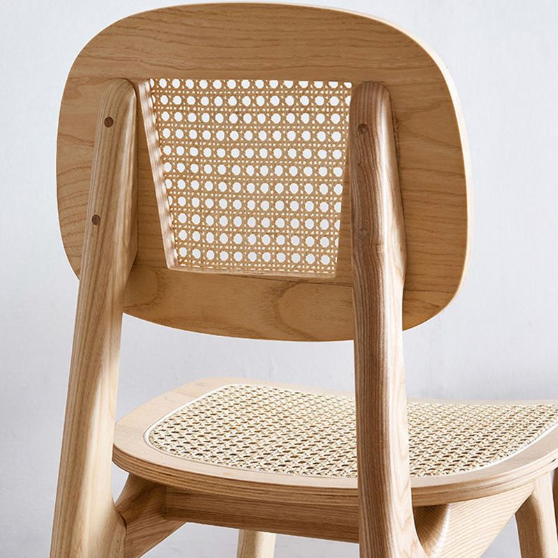 Traditional Style Dining Chair Solid Wood Cane Back Side Chair