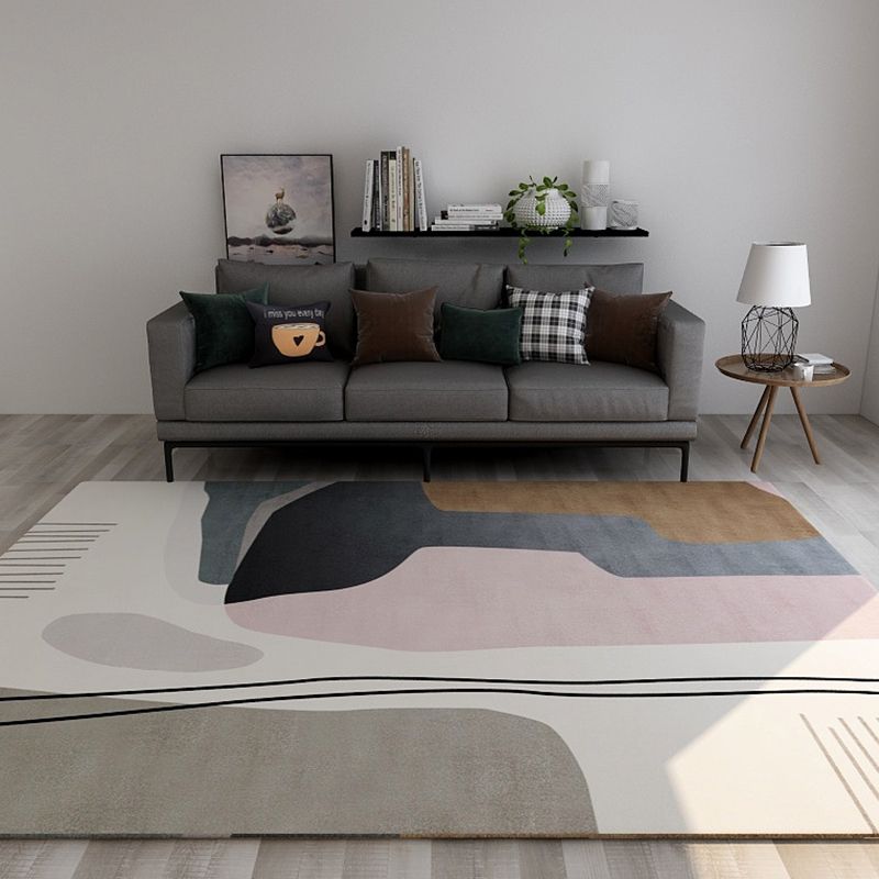 Bruin modern tapijt contrast kleur tapijt niet-slip achterste tapijt voor woningdecoratie