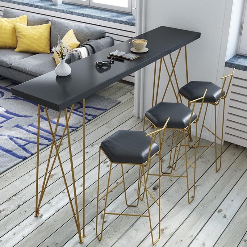 Glam 1/2/3/4 Pieces Reclaimed Wood Bar Table Set Rectangular Counter Set for Home Use