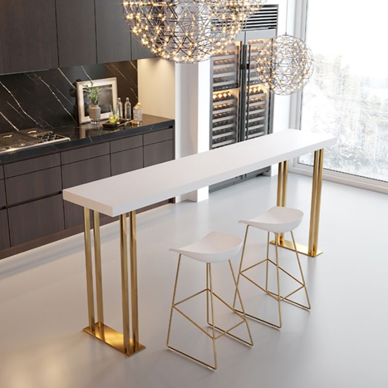 42-inch Height Luxury Cocktail Bar Table Gold Base Bar Height Table