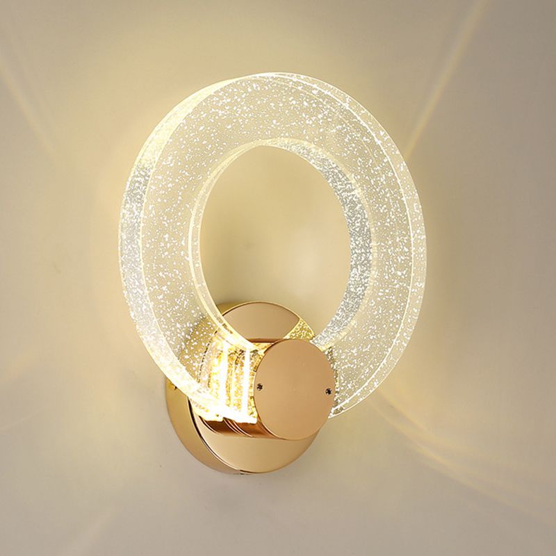 1 Light Circle Wall Lamp Simplicity Metal Wall Mounted Light Fixture