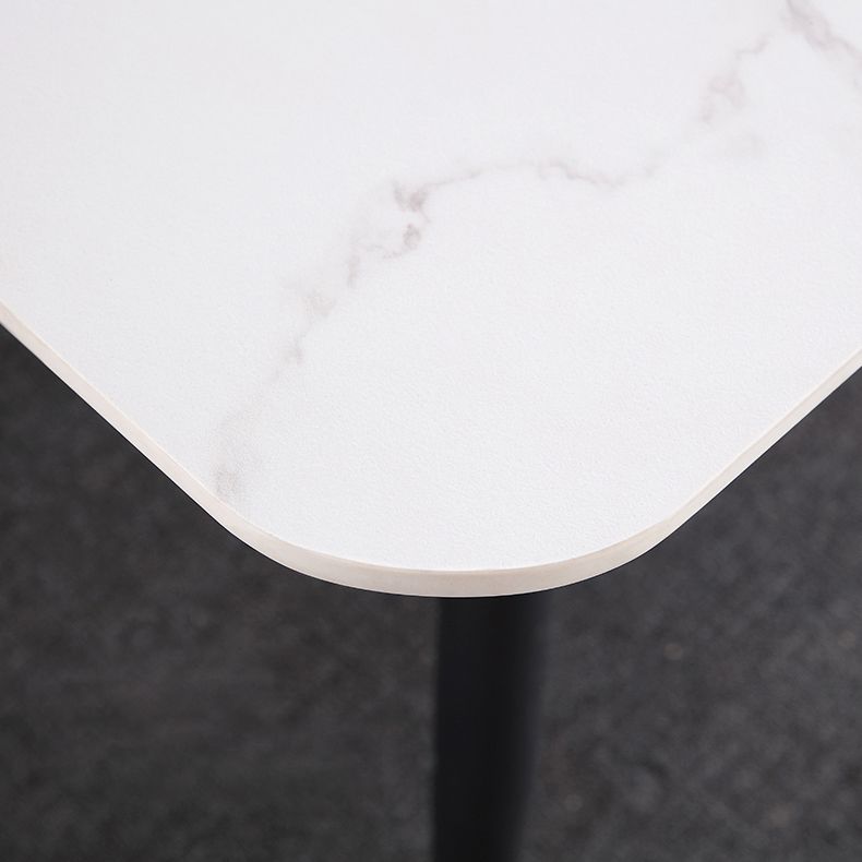 4-foot Stone Dinner Table Industrial Style Rectangle Dining Table for Home