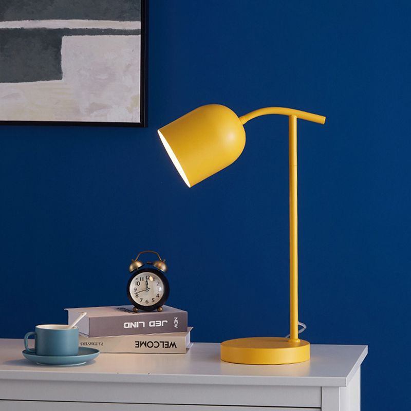 Blanc / noir / jaune finition Bell Lighting Macaron LED Metallic Reading Livre Light for Bedside