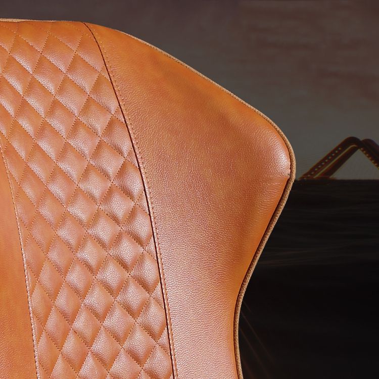 Silla lateral escandinava interior Silla de comedor tapizada de metal con respaldo