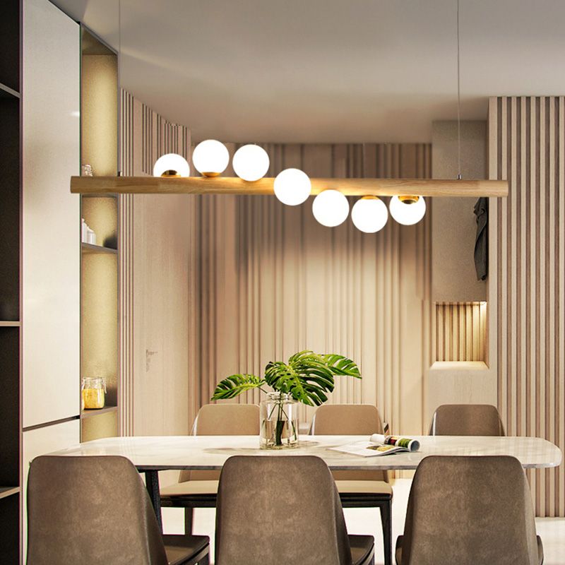 Spherical Large Kitchen Pendant Lights Glass Modern Simplicity Island Chandelier Lights for Dining Table