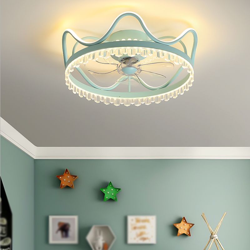 Metal Round Ceiling Pendant Modern Style 2 Lights LED Flush Light for Bedroom