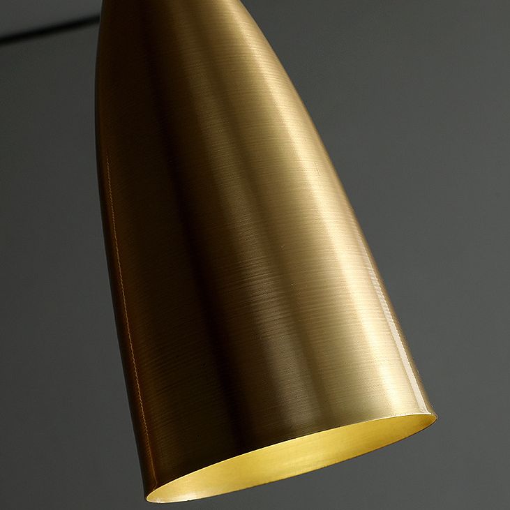 Metal Bell Pendant Lighting Fixture Postmodern Ceiling Hang Light for Dining Room