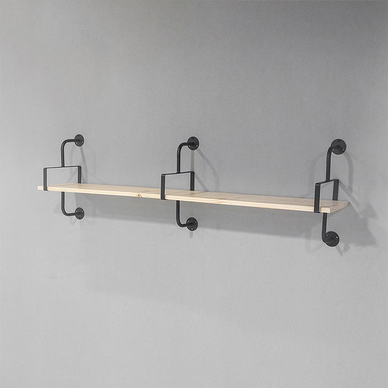 Wooden Floating Storage Bookshelf Modern Home Office Bookcase