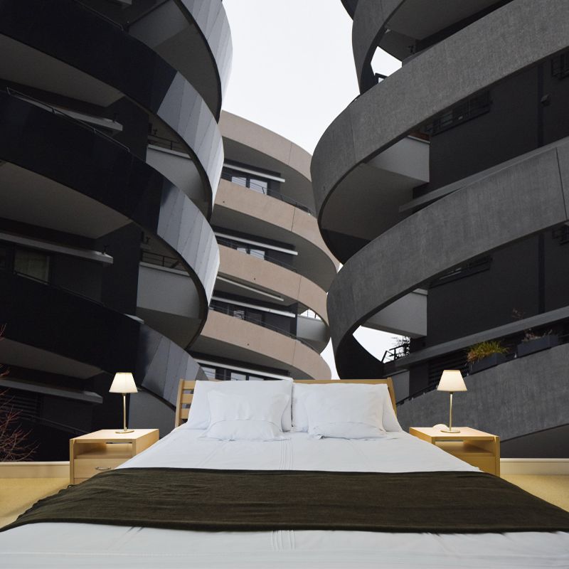 Construction Mural Wallpaper Eco-friendly Modern Living Room Decoration