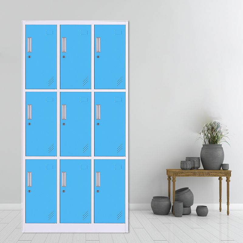 Contemporary Cabinet with Hinged Doors Metal Matte Finish Bathroom Storage Cabinet