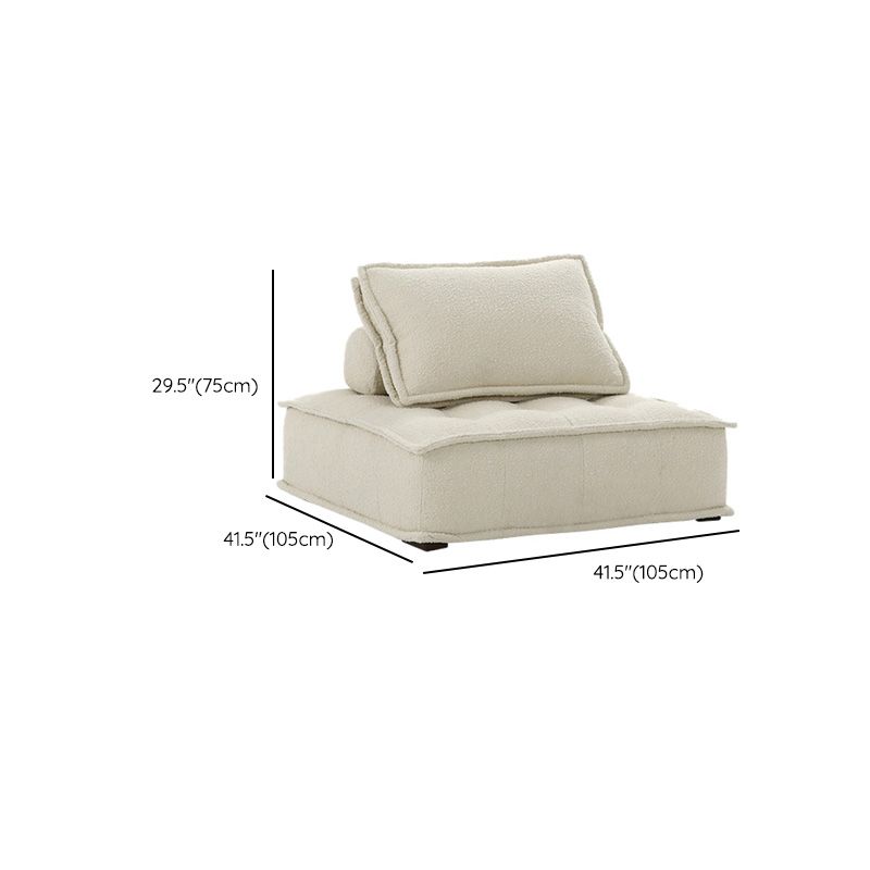 Contemporary Sofa with Bolster Pillows Armless Settee for Bonus Room