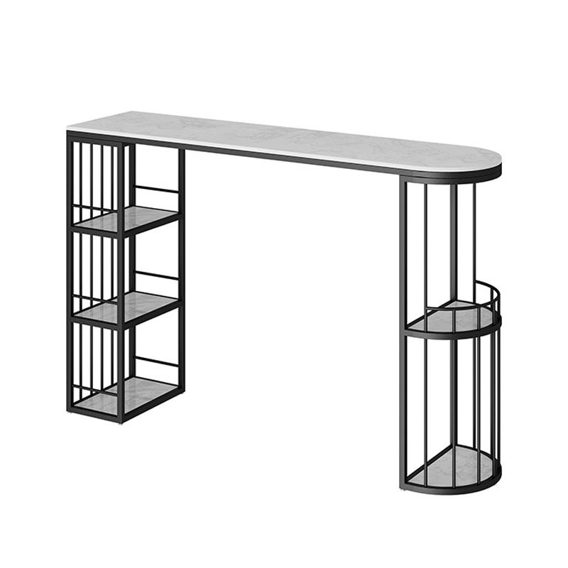 Modern Style Bar Table Set 1/3 Pieces Stone Bar table with Upholstered Stools