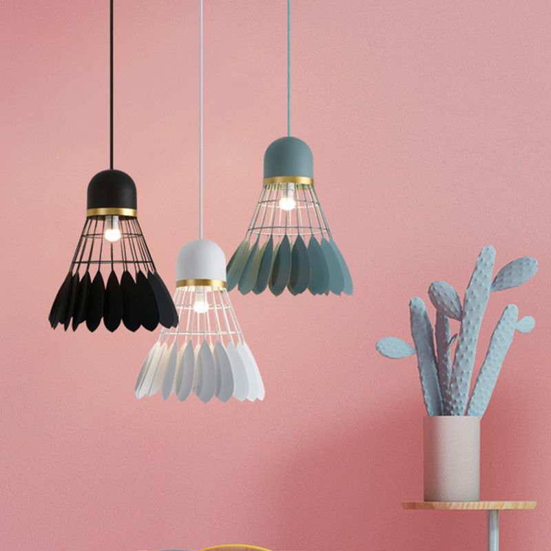 Badminton Form Metall Hanging Light Nordic Macarons 1 hängende Lichter montiert