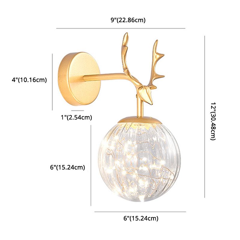 Nórdica Simplicidad Estilo Atletas Splicando Luz LED LED CADRLA Vidrio Globo Muro de montaje Luz para comedor de dormitorio