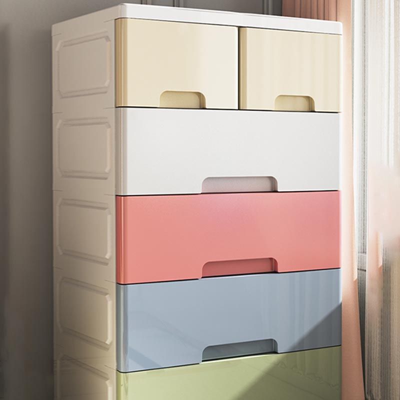 Contemporary 6-drawer Storage Cabinet Plastic Wardrobe Armoire