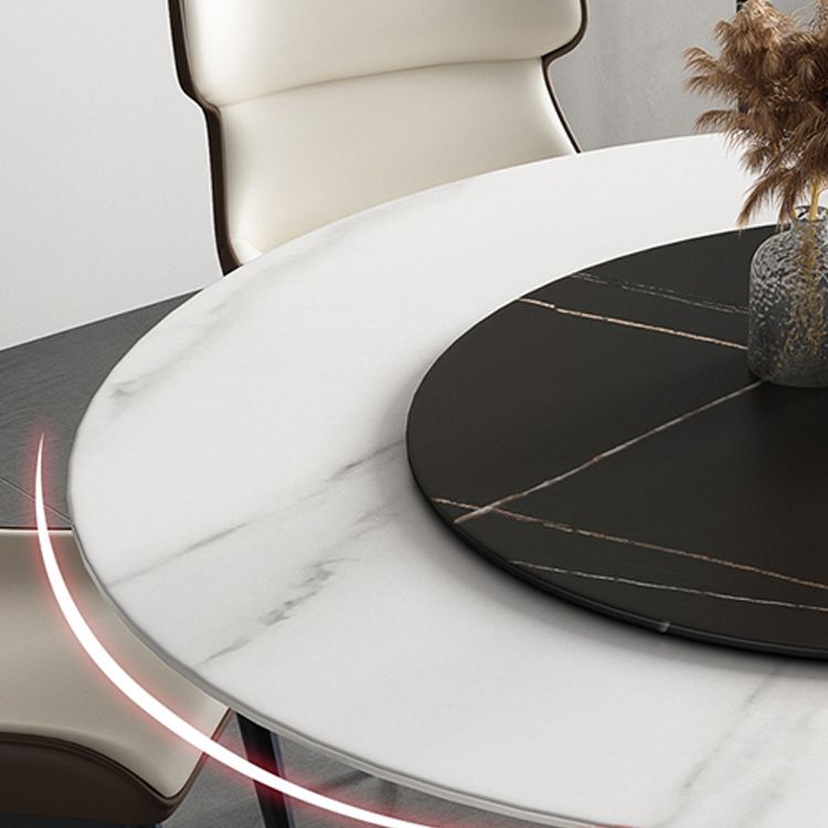 Modern Stone Dining Table Turntable Home Kitchen Pedestal Furniture