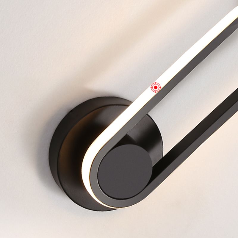 1-Light Ellipse Wall Mount Light Modern Style Metal Wall Mount Lighting
