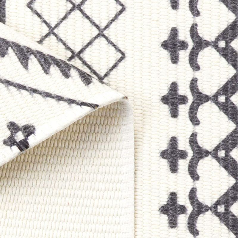 Simple Native American Rug Traditional Cotton Blend Carpet Washable Rug with Fringe for Bedroom