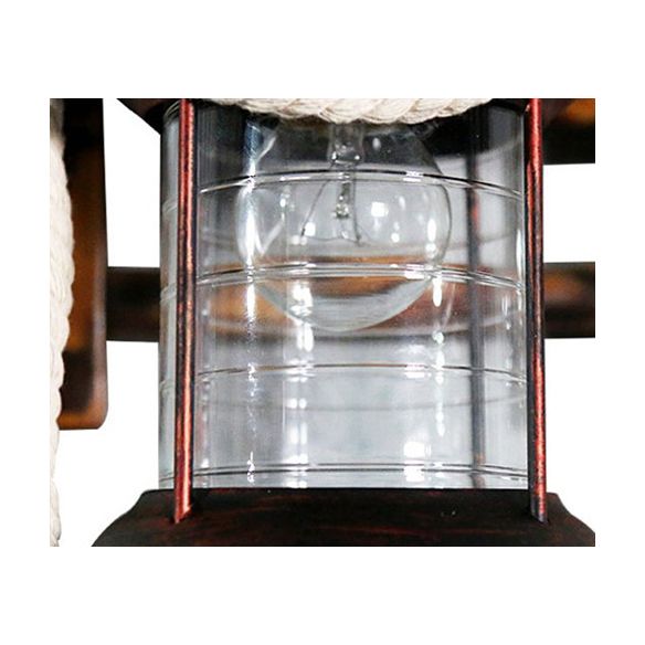 Retro -stijl muurlicht SCONCE met lampenkap 1 lichtglazen sconces