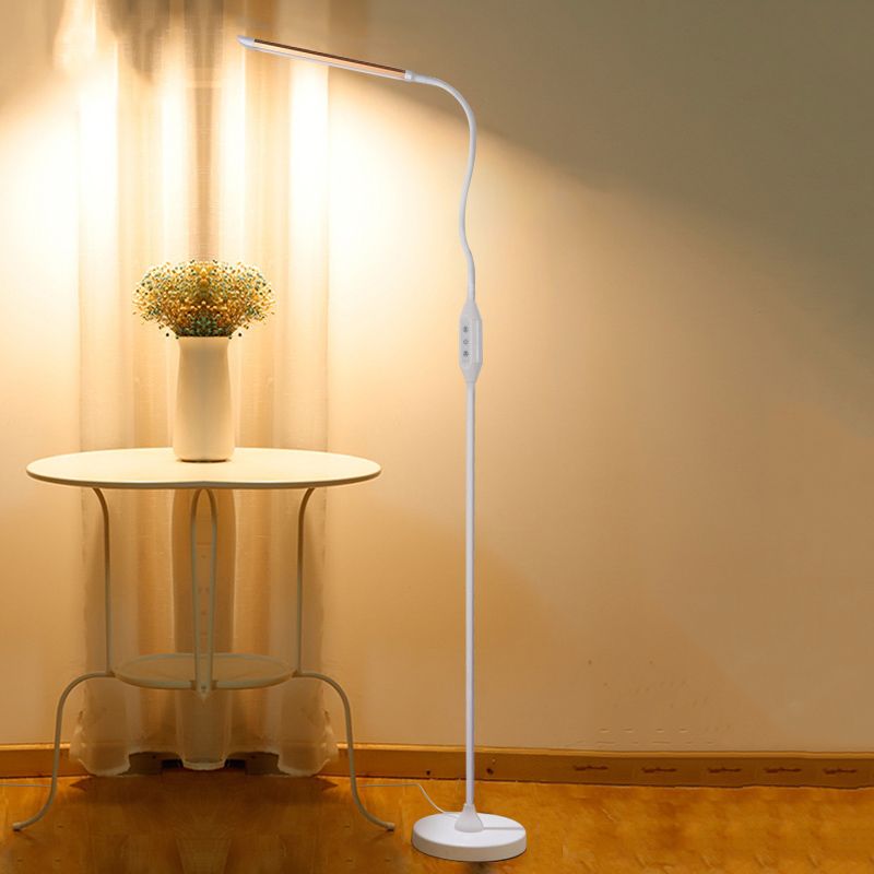 Modern Linear Floor Lamp Metal 1 Light LED Floor Light for Living Room