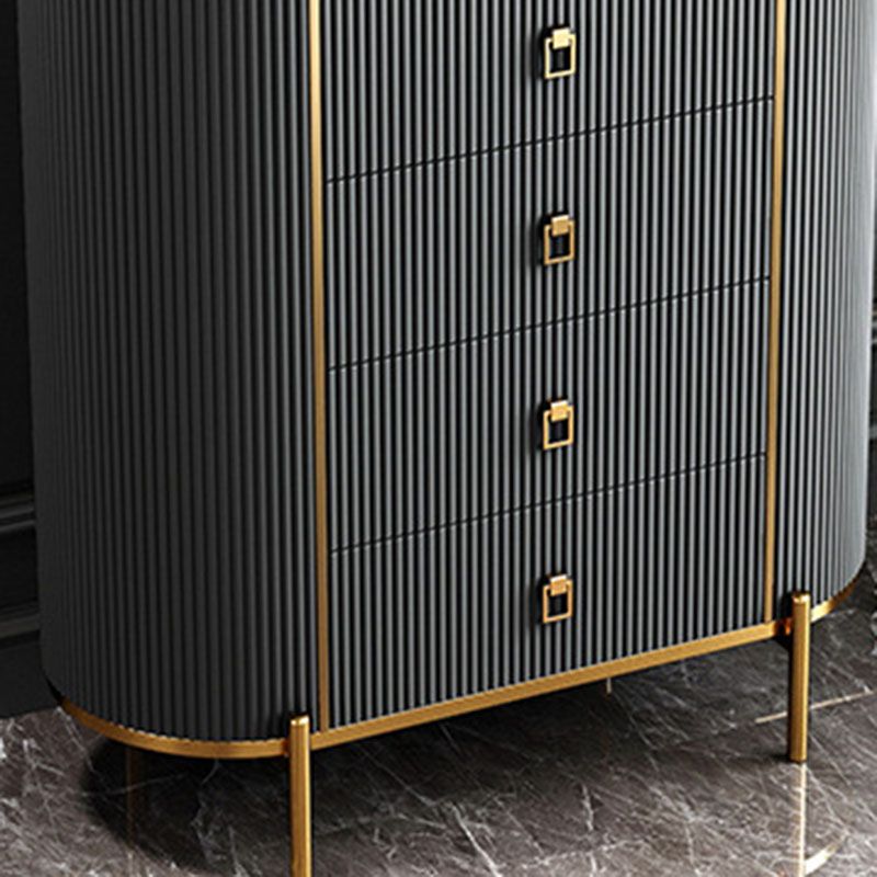 15.6-inch Width Glam Storage Chest Stone Dresser with 3/4 Drawers