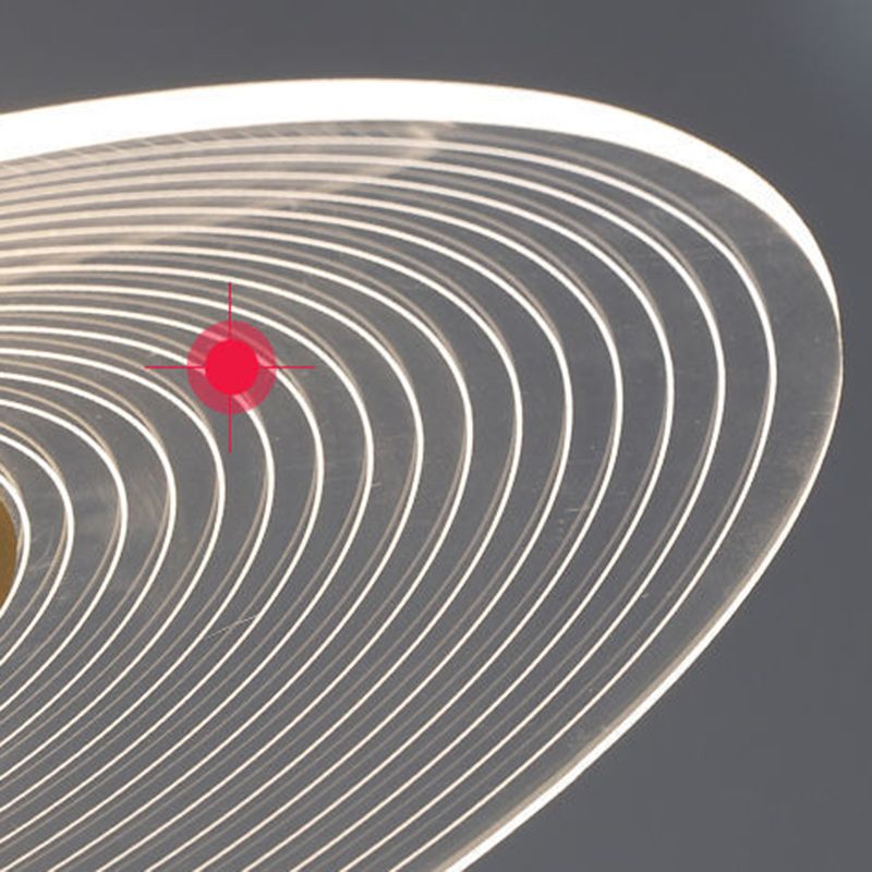 Soucoun volant à LED suspension de lampe suspendue minimaliste avec une teinte acrylique pour la salle à manger