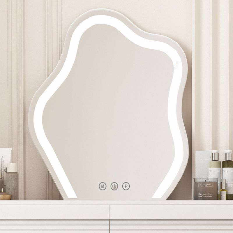 Modern With Drawer Solid Wood White Bedroom Makeup Vanity Desk