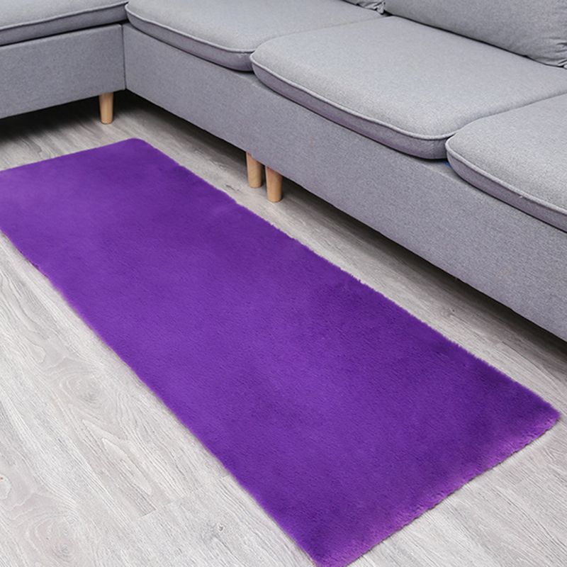 Casual Solid Color Carpet Polyster Contemporary Rug Washable Indoor Area Rug for Home Decoration