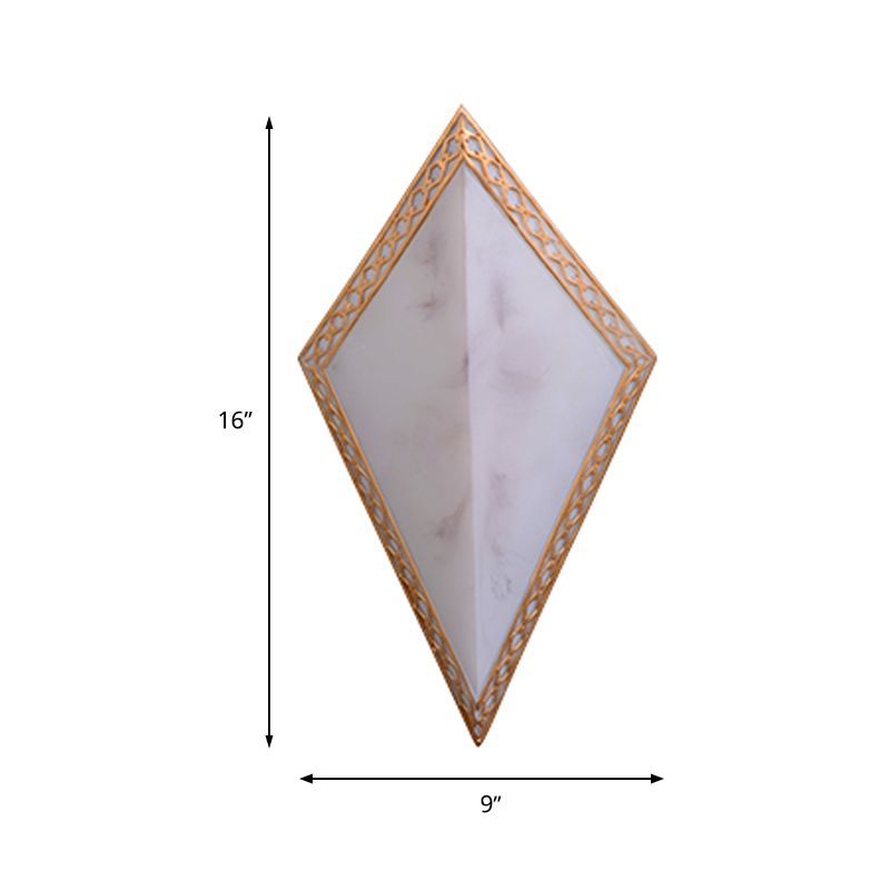 16 "/ 19" H Panneau Moup de support en plastique Éclairage traditionnel 1 Light Light Room Flush Mounted Lampe en blanc