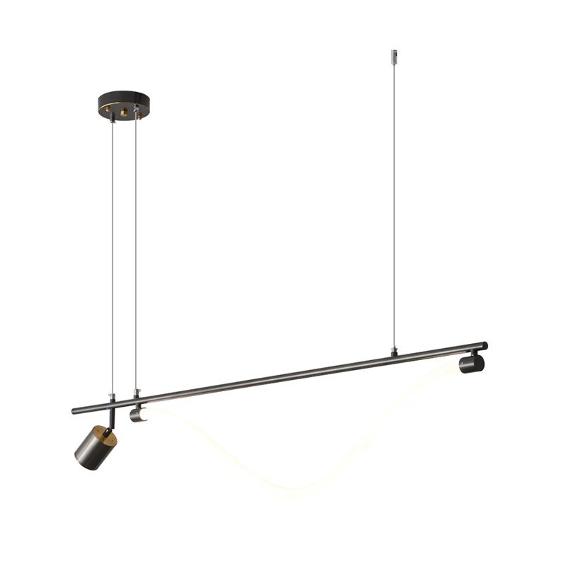 Modern 2-Light Black Kitchen Island Lighting LED Island Pendant Lighting