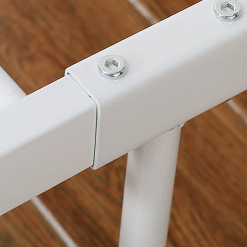 Industrial Metal Standard Bed, Open-Frame Arched Headboard Bed