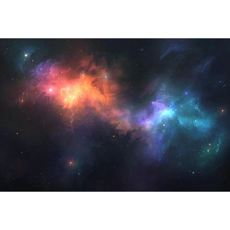Decorative Luminous Nebula Wall Art Non-Woven Material Simplicity Wall Mural for Ceiling