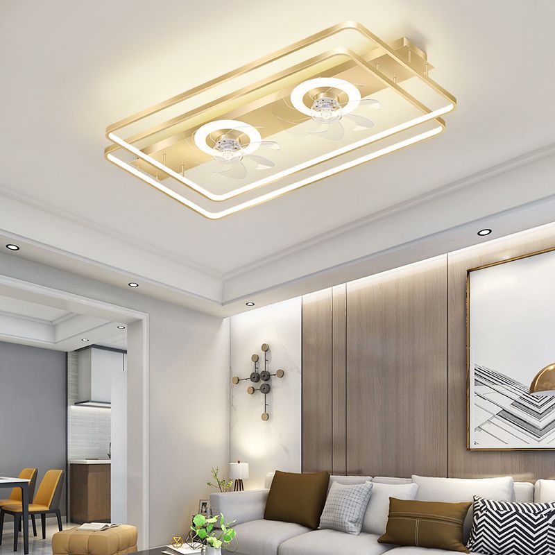 Géométrie de la lampe de la lampe à fans de plafond de style simple moderne