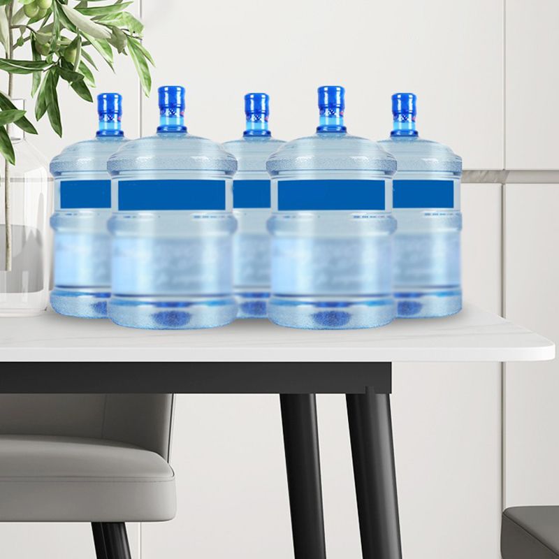 Minimalist Style Dining Set with Rectangle Shape Table and Upholstered Chairs