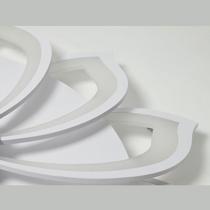 Flower Semi Flush Mount Light Fixture Simplicity Acrylic Ceiling Mount Chandelier for Bedroom