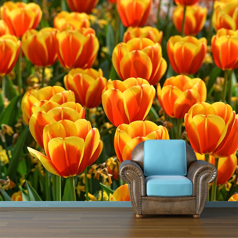 Beautiful Sea of Flowers Mural Wallpaper for Living Room Decor, Water Resistant