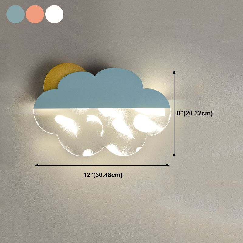 Metal Cloud Wall Lighting Fixtures Modern Style 1 Light Wall Lamps