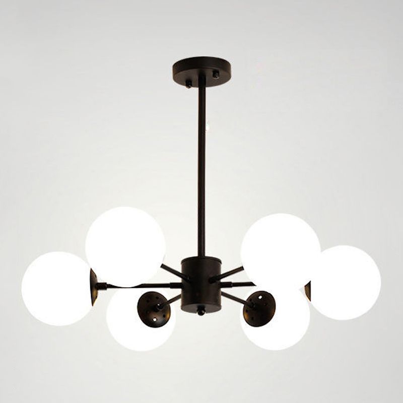 Globe Chandelier Light Fixture Modern Style Glass Pendant Lamp for Restaurant