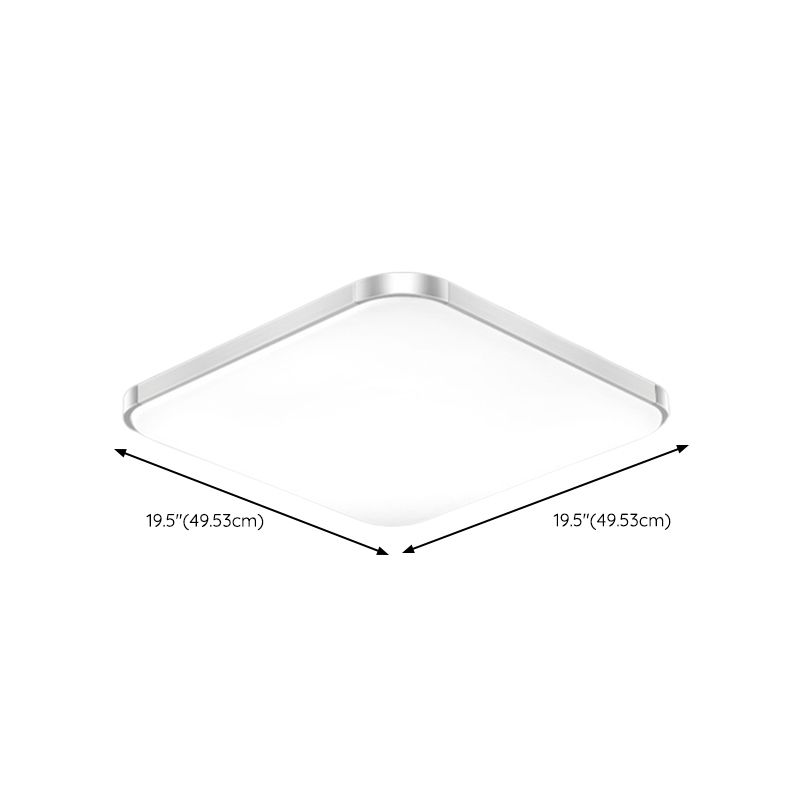 Geometric Flush Mount Contemporary Metal Flush Ceiling Light Fixture in White