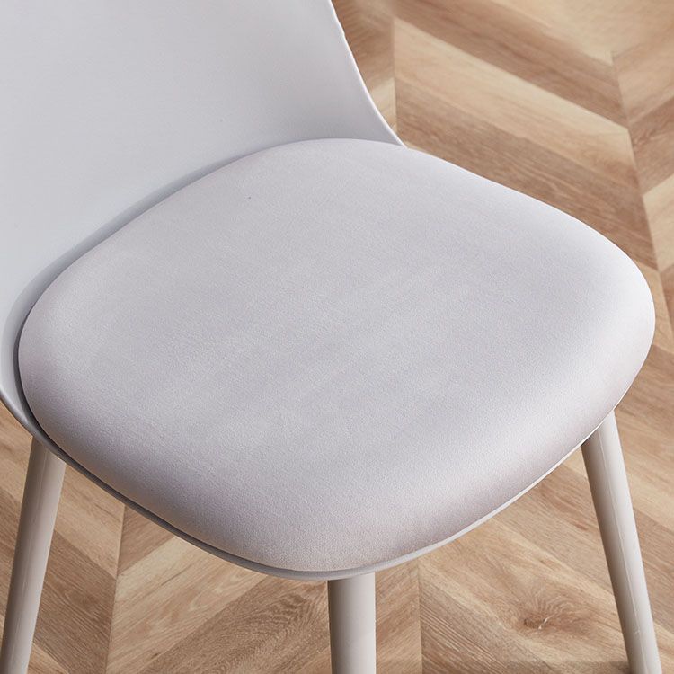 Upholstered Dining Chair Glam Style Plastic Side Chair for Dining Room
