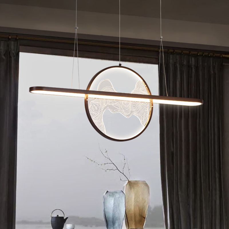 Modern Geometric Pendant Lighting Metal 2-Light Island Pendant Lights