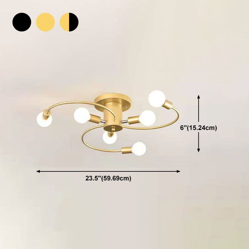 Metallic Swirl plafondlamp industriële stijl woonkamer semi spoeling mount licht